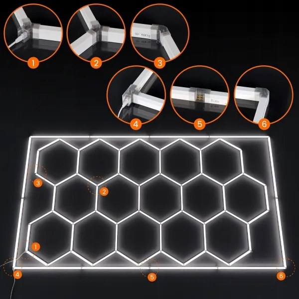 LED Stropné svietidlo LED/696W/85-265V 6500K 484x243 cm CRI 90 IP44 biela