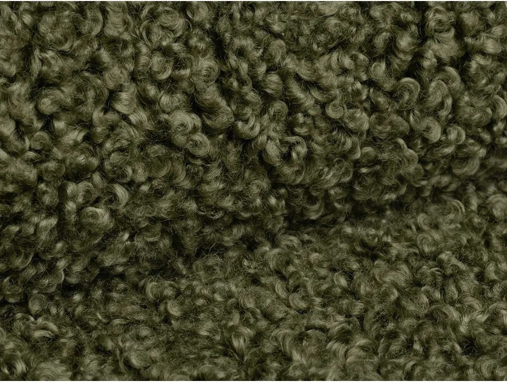 Zelený taburet z textílie buklé Dia – Micadoni