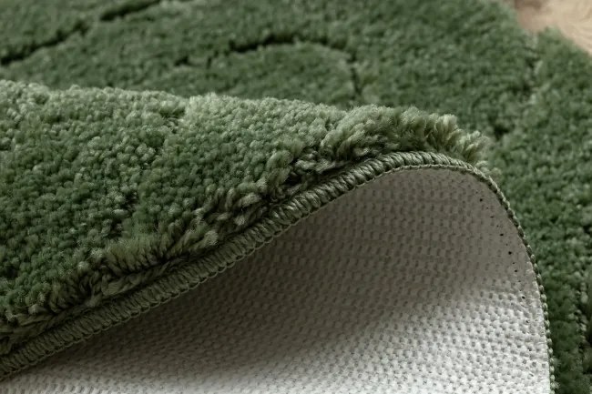 Kúpeľňový koberček SUPREME WAVES vlny, zelený kruh