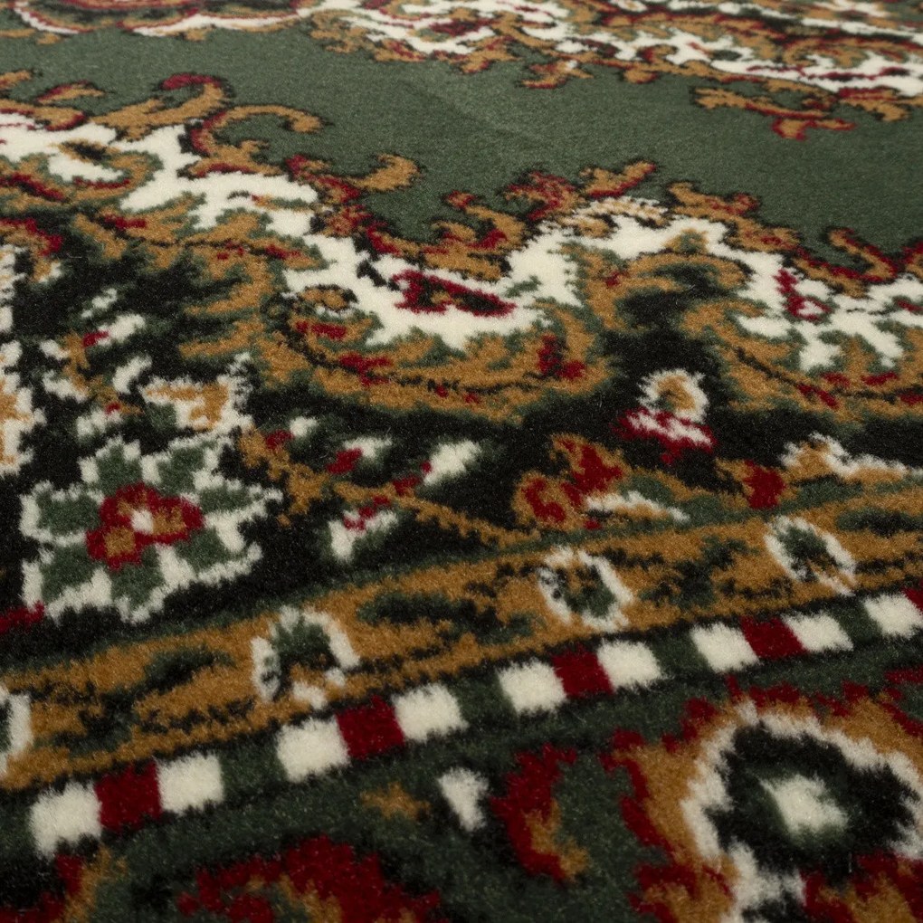 Behúň na mieru TEHERAN T-102 green, šíre 80 cm, zelená, chodba / predsieň, Alfa Carpets