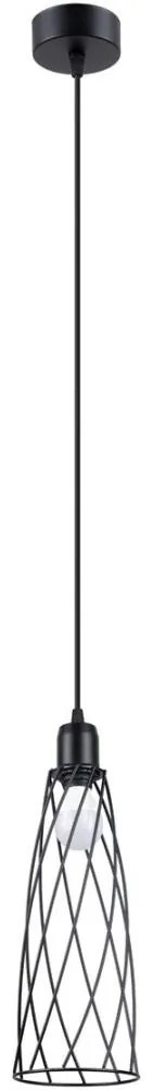 Sollux SL.1165 - Luster na lanku SUBA 1xE27/15W/230V čierna