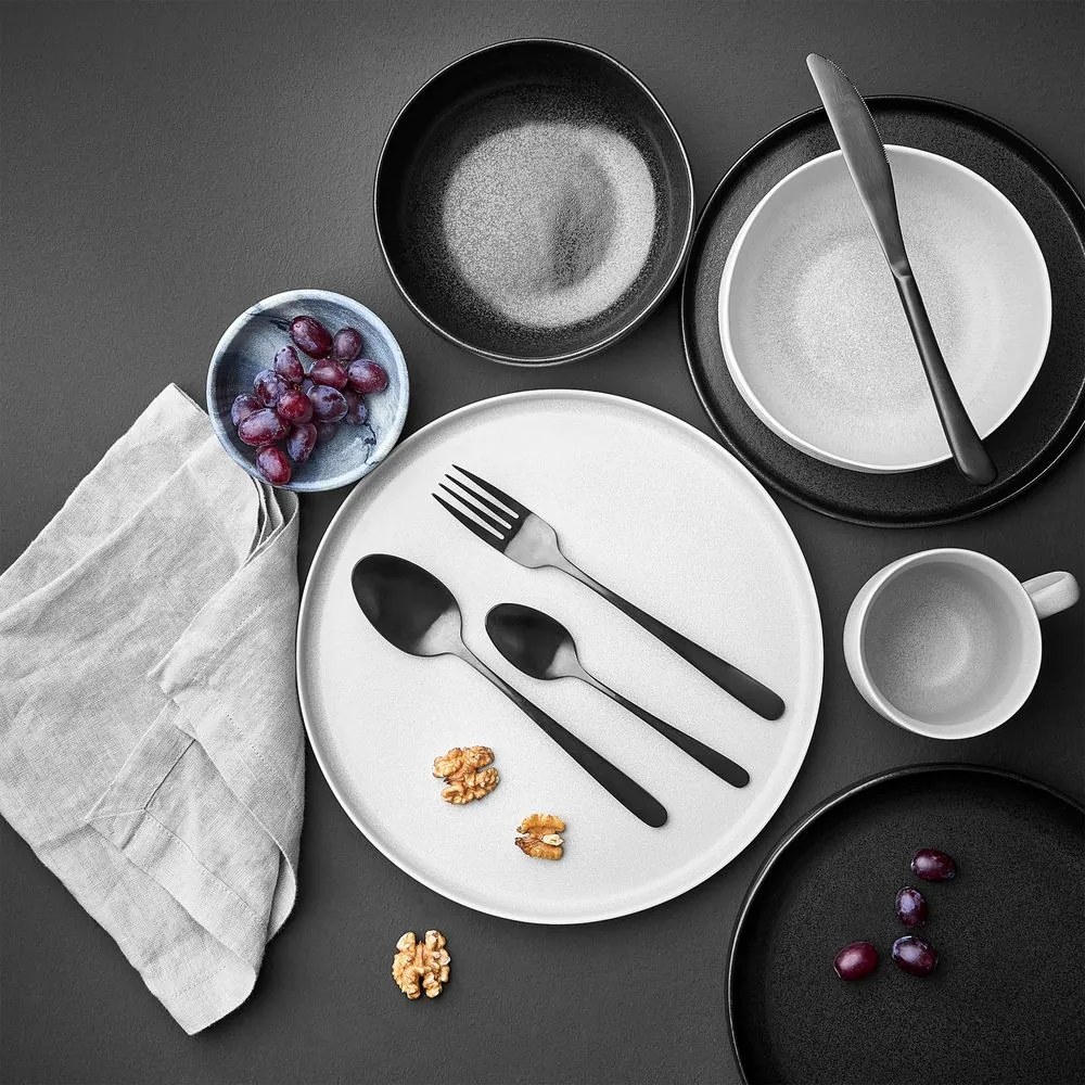 KINGS Príbory matné set 4 ks – čierna