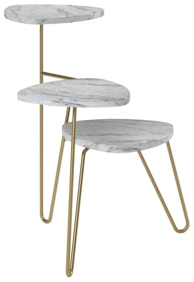 Stojan na kvetiny v bielo-zlatej farbe Novogratz Athena