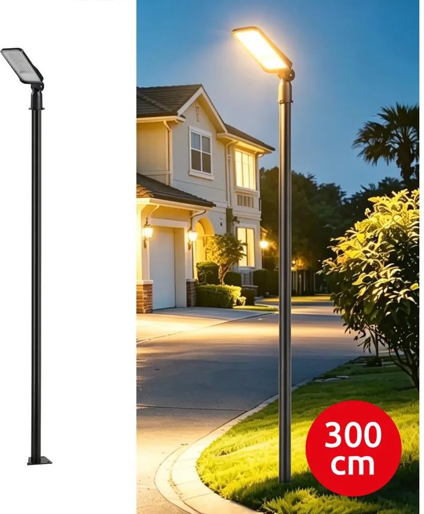 BRILAGI -LED Vonkajšie svietidlo so stĺpom a káblom 3 m URBANLIGHT LED/50W/230V čierna IP65
