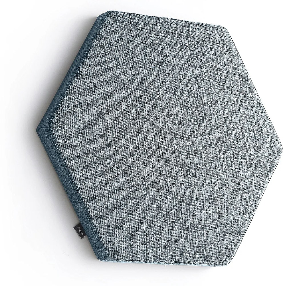 Akustický panel POLY, hexagon, 600x600x56 mm, nástenný, svetlomodrá