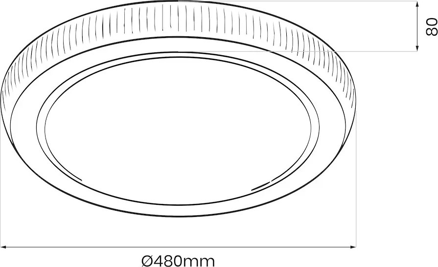 Stropné LED svietidlo Lugo, 1x LED 36w, 4000k, (fi 48cm), w