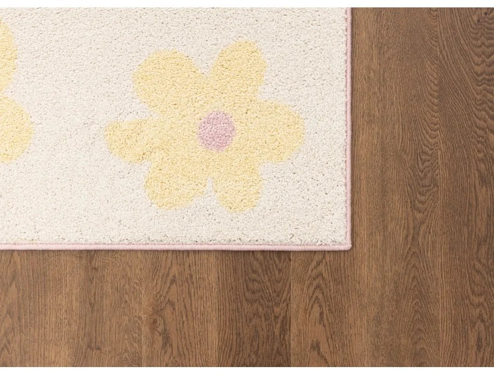 Žltý/slonovinový detský koberec 80x150 cm Dazzy Vanilla – FD