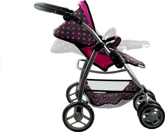 Kočík pre bábiky Alice Deep, kočík, prenosná postieľka 2v1