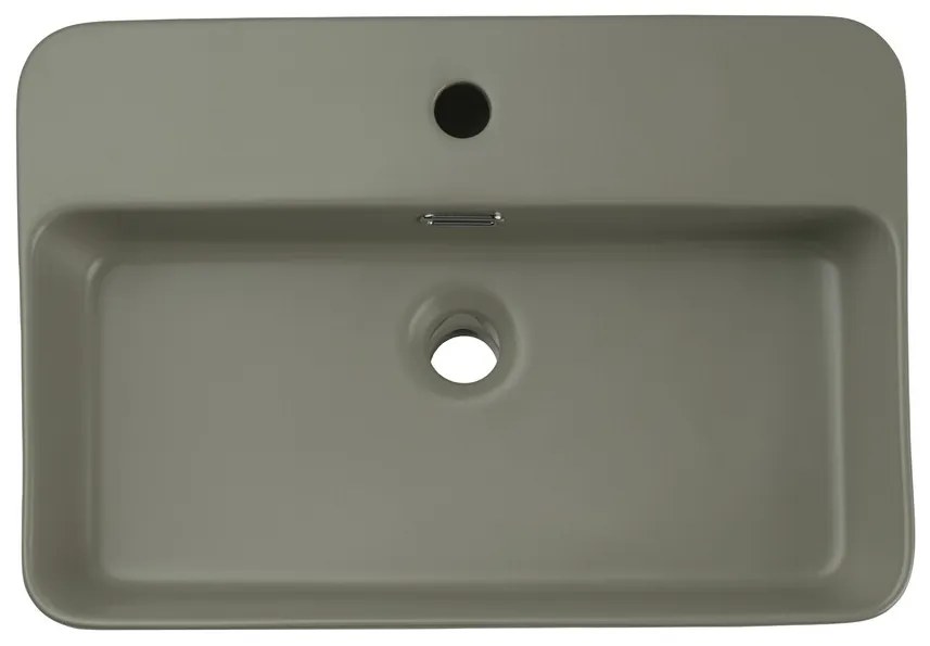 Keramické umývadlo na dosku TRUST 2 olivovozelené