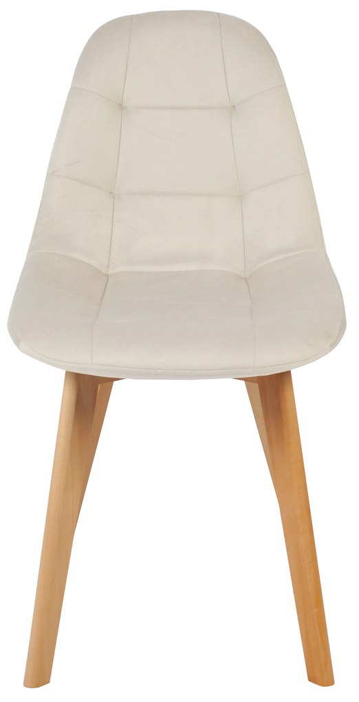 TRENDIE Zamatová stolička Montreal krémová