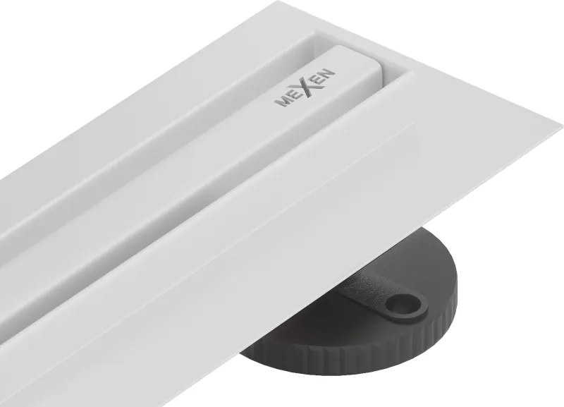 Mexen Flat 360° Slim Otočný lineárny odtok 50 cm, biely - 1241050
