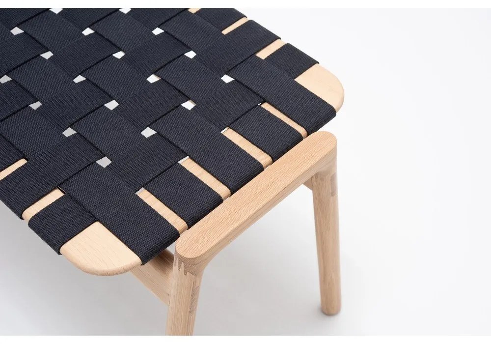 Čierna/v prírodnej farbe lavica Klupa - Gazzda