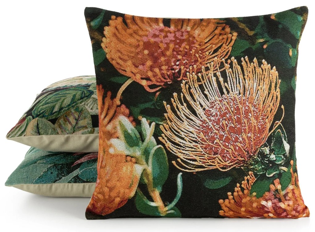 GOBELÍNOVÁ DEKORAČNÁ OBLIEČKA NA VANKÚŠ GOBELIN11 45X45 CM KVETY