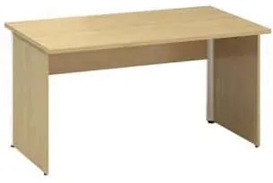 Kancelársky stôl Alfa 100, 140 x 80 x 73,5 cm, rovné vyhotovenie, dezén divá hruška
