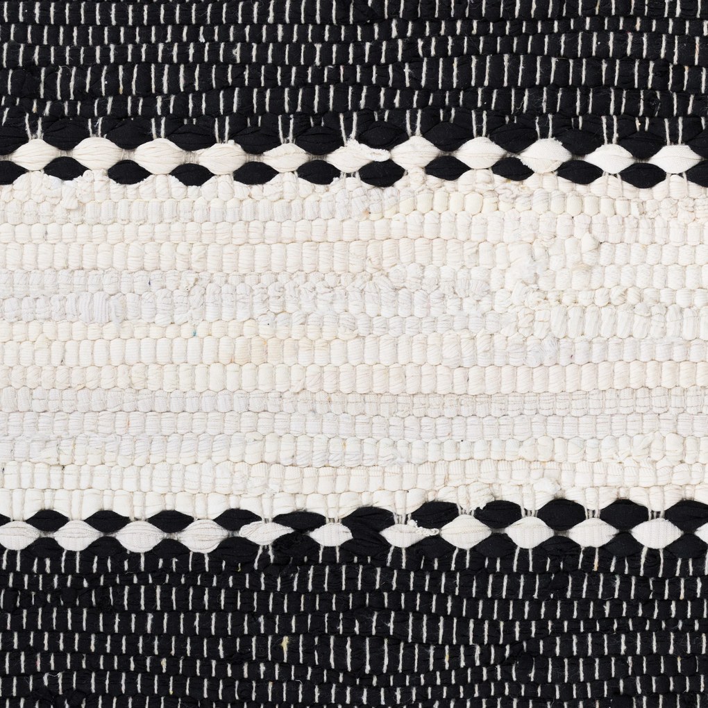 Kusový koberec Ashram Schwarz, 60x110, čiernobiela, chodba / predsieň, My Flair