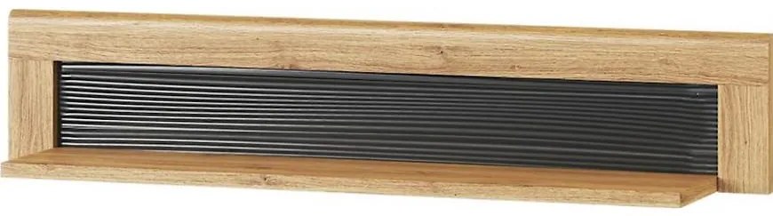 Polička 119 Kama 34 dub camargue/čierna mat