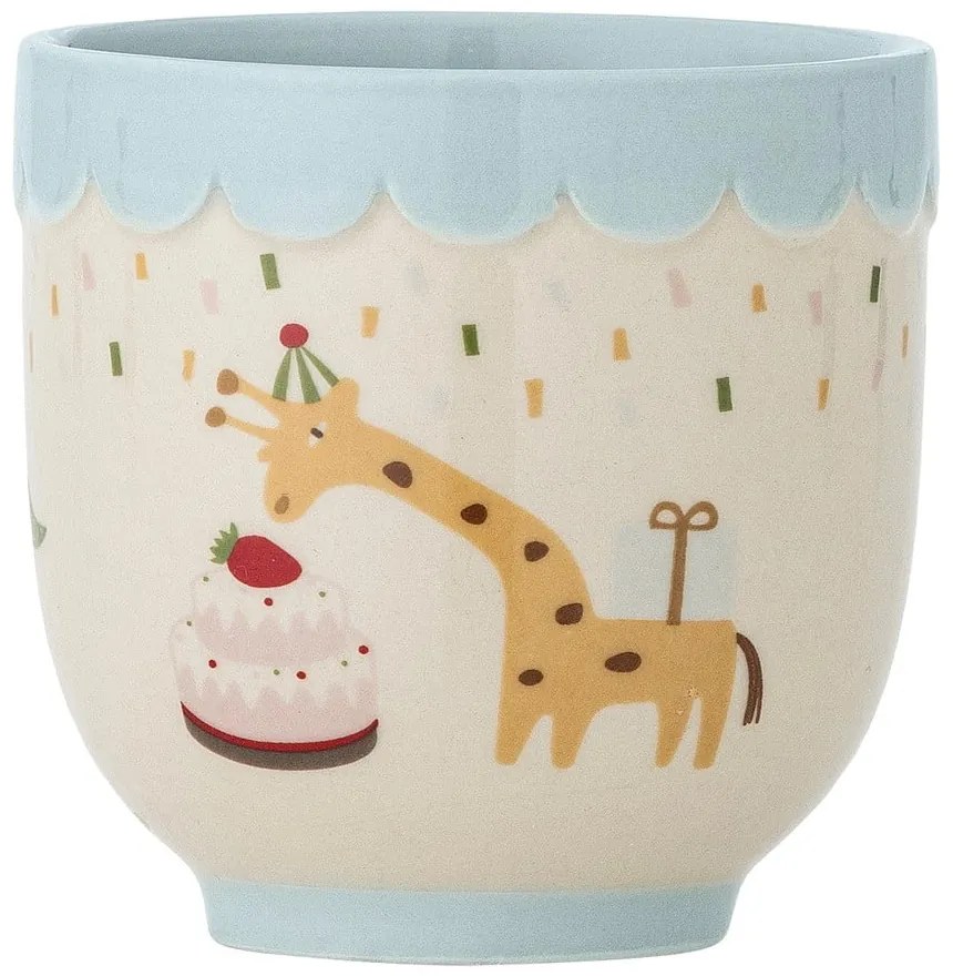 Modrý/krémový detský hrnček z kameniny 150 ml Celebrate – Bloomingville Mini