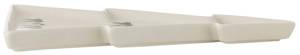 Bloomingville Krémový servírovací tanier s vianočným motívom z kameniny Berry