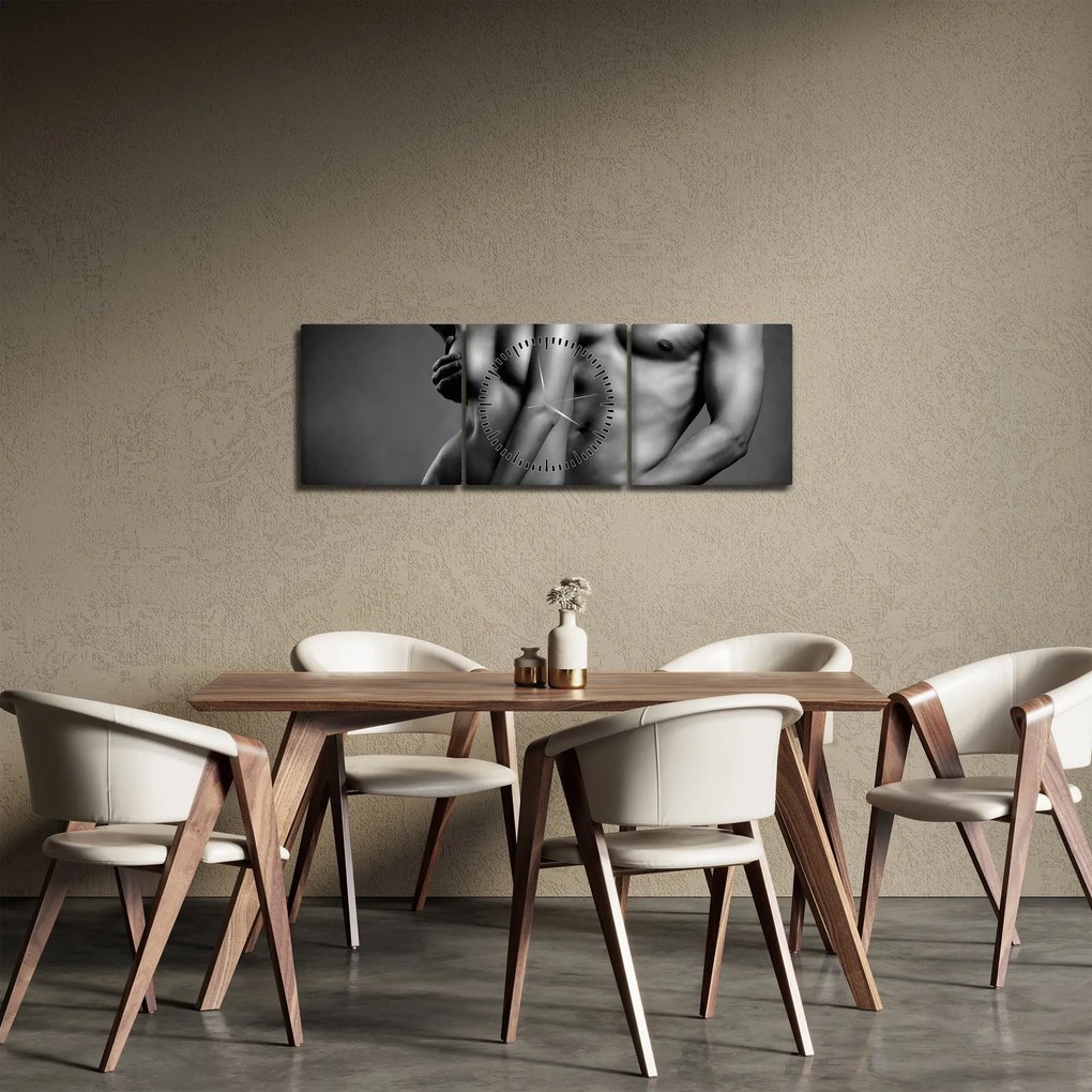 Obraz - Akt (s hodinami) (90x30 cm)