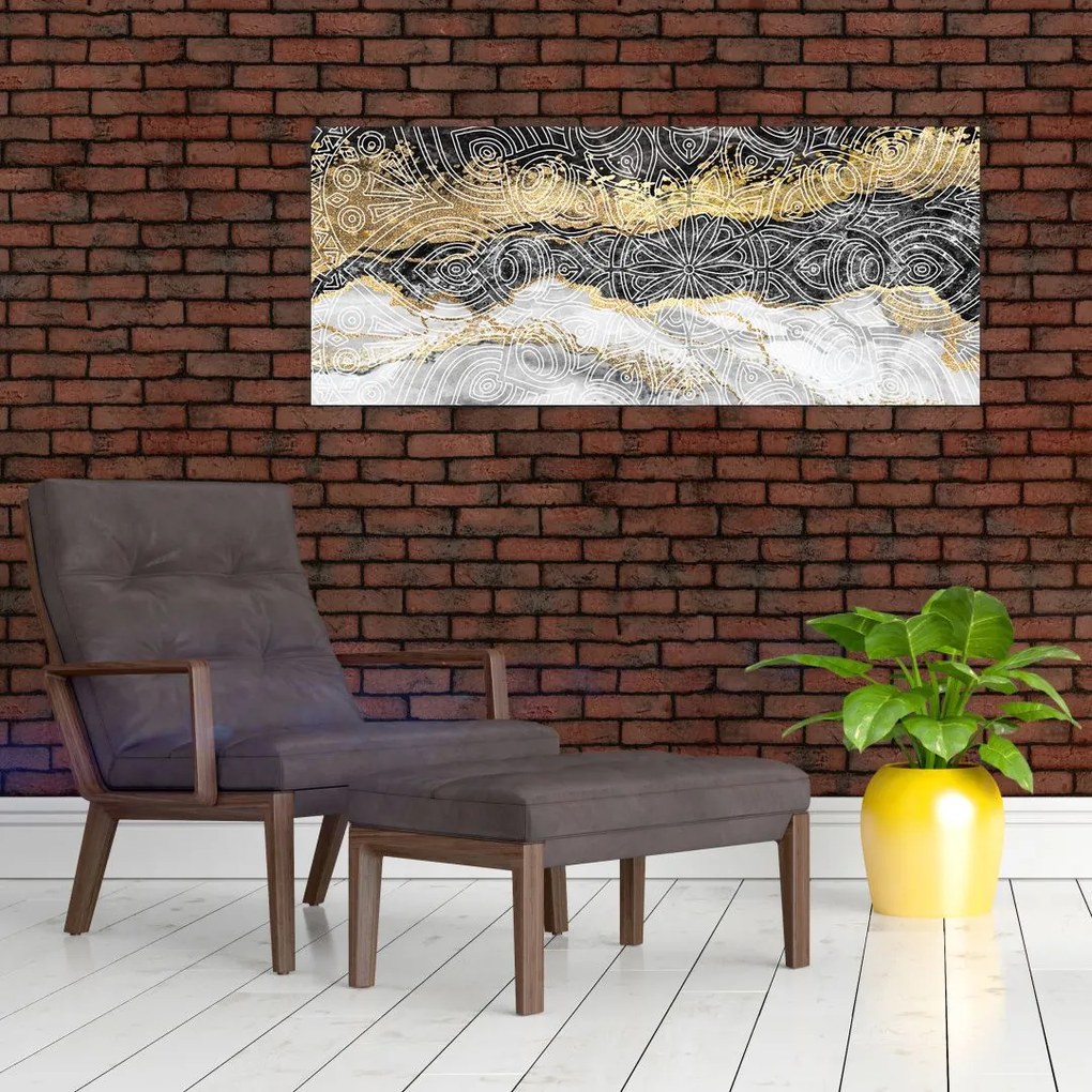 Obraz - Mandala v mramore (120x50 cm)