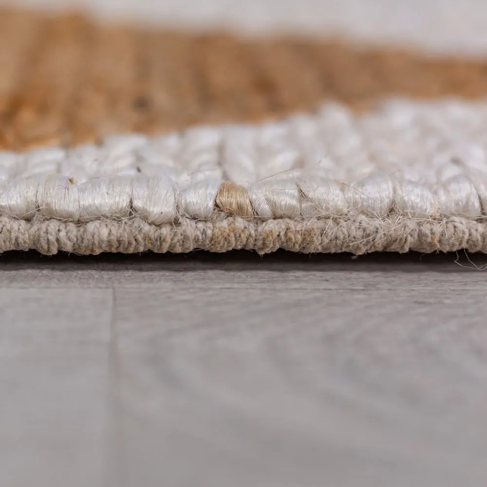 Biely/v prírodnej farbe ručne tkaný koberec s prímesou juty 160x230 cm Effie Diamond – Flair Rugs