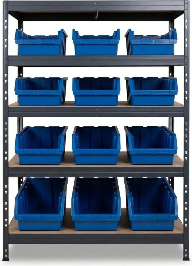 Regál s otvorenými zásobníkmi RIVET Ergobox 4