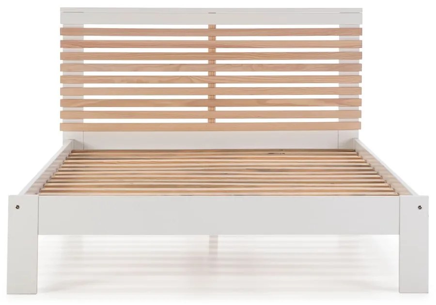 Biela dvojlôžková posteľ s roštom 140x190 cm Vectra – Marckeric