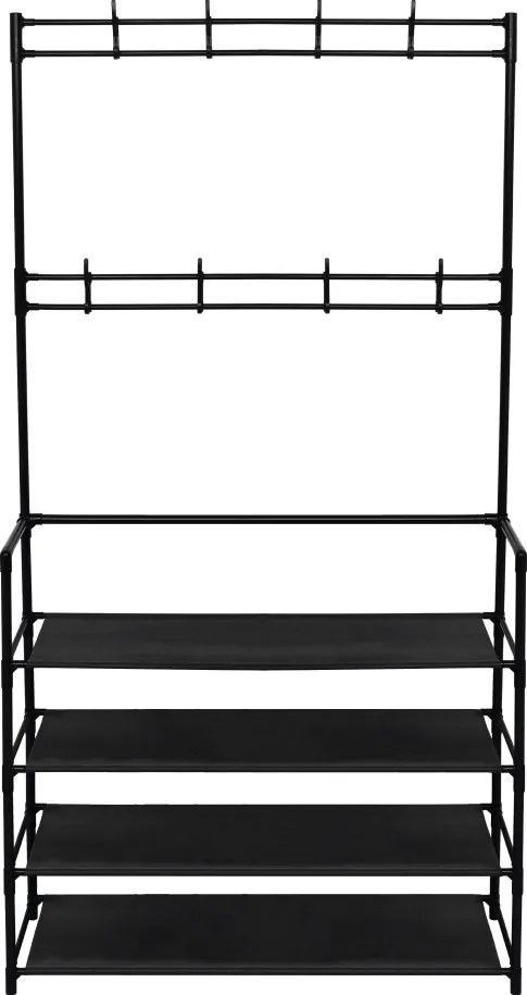 Vešiak so skrinkou na topánky TARAS, čierna