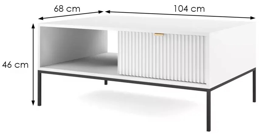 Biely konferenčný stolík NOVA L104