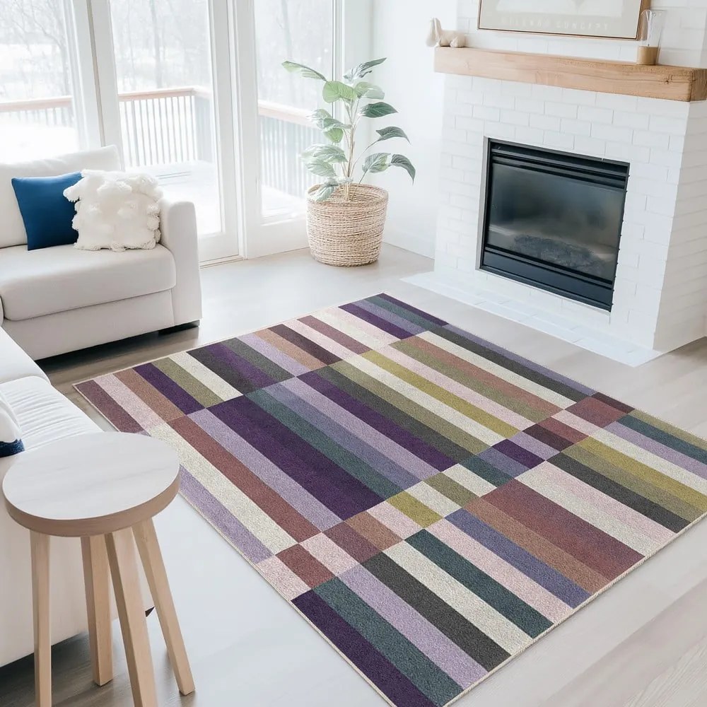 Fialový prateľný behúň 60x230 cm Purple Rain – Mila Home