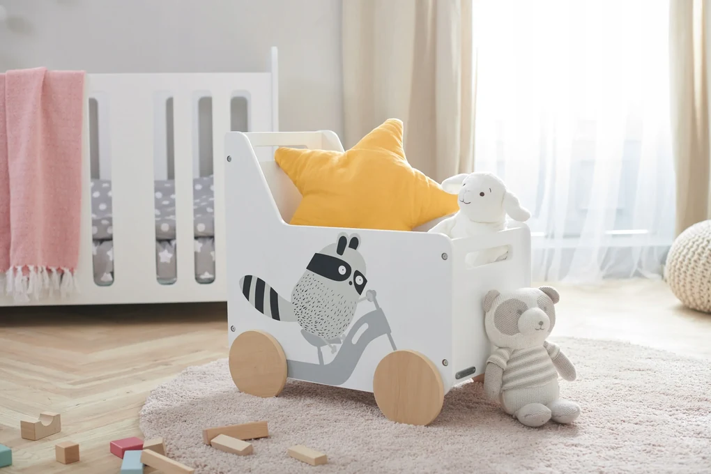 KINDERKRAFT Box na hračky Kinderkraft Medvedík čistotný