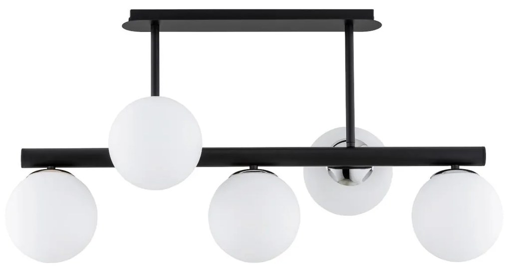 Luster na tyči TUKANE 5xE14/10W/230V čierna