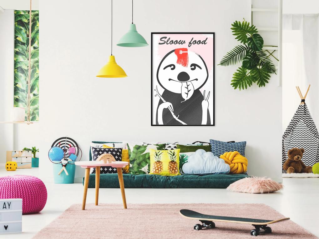 Artgeist Plagát - Sloth Trendsetter [Poster] Veľkosť: 20x30, Verzia: Čierny rám s passe-partout