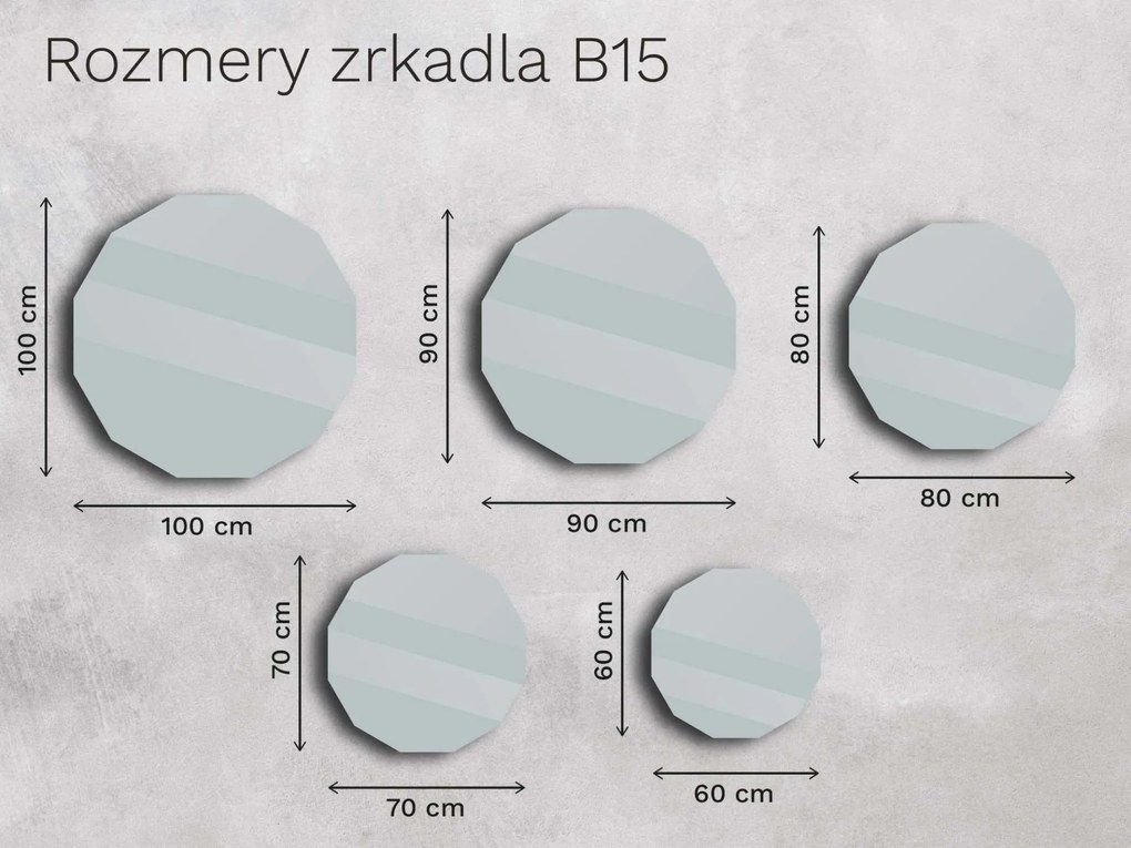 Zrkadlo Base B15 60×60