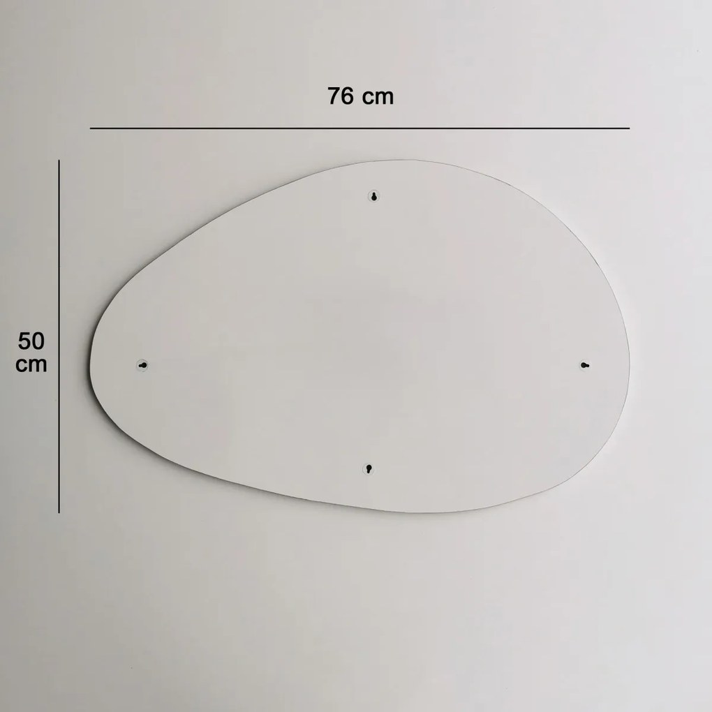 Dekoratívne nástenné zrkadlo Porto 50x76 cm čierne