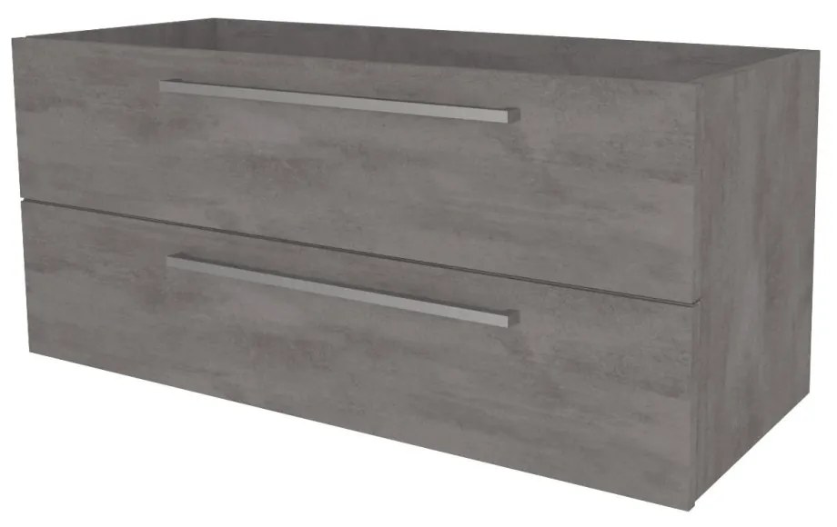 Mereo, Mereo Bino, kúpeľňová skrinka 121 cm, Multidecor, Betón tmavosivý, MER-CN693SBET2
