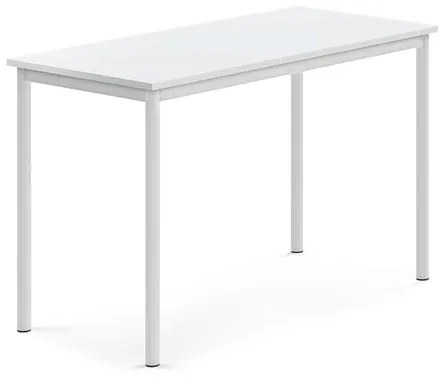 Stôl BORÅS, 1200x600x760 mm, laminát - biela, biela