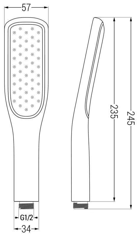 Mexen príslušenstvo - hlavica ručnej sprchy R-49, čierna-zlatá, 79549-75