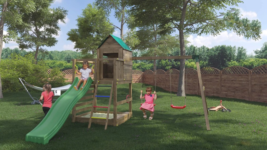 Marimex | Detské ihrisko Marimex Play Basic 007 + zelená šmykľavka | 11640446