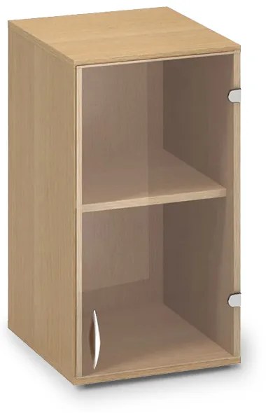 Nadstavbová sklenená skriňa ProOffice 40 x 45,8 x 71,7 cm, ľavá, buk