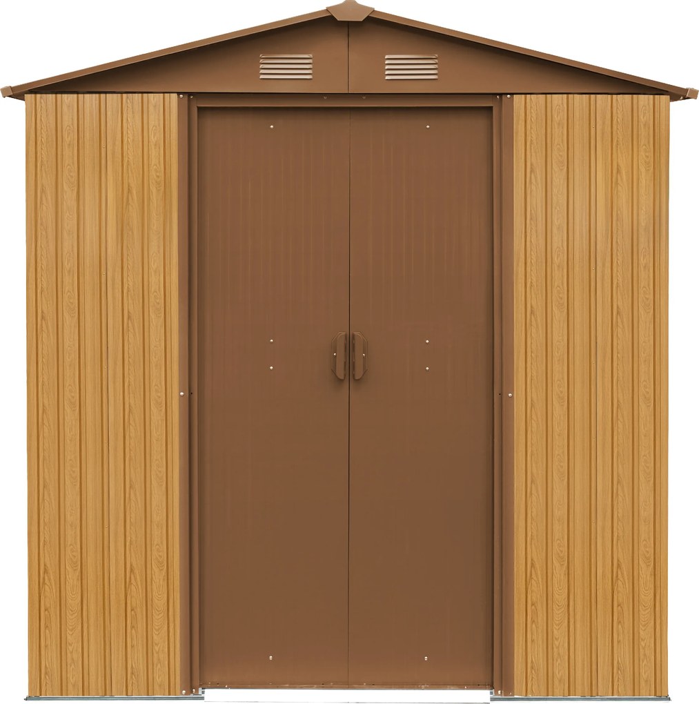 Záhradný domček BestBerg ZDB-2D / 2,5 m² / 194 x 131 x 184 cm / dekor červené drevo / hnedá