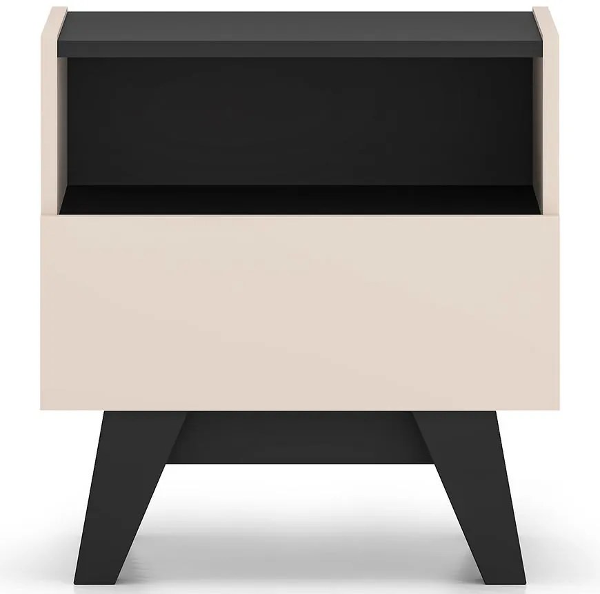 Nočný stolík Freshion Kašmír/Čierna