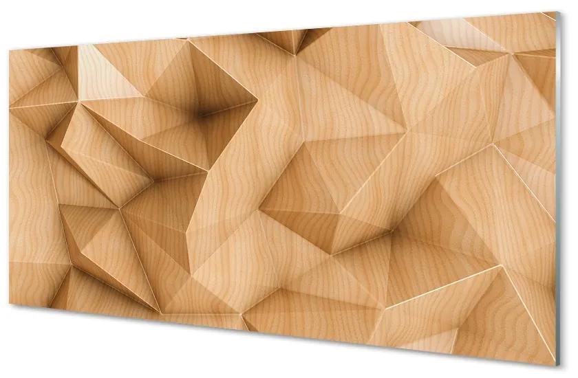 Obraz na skle Solid mozaika drevo 100x50 cm