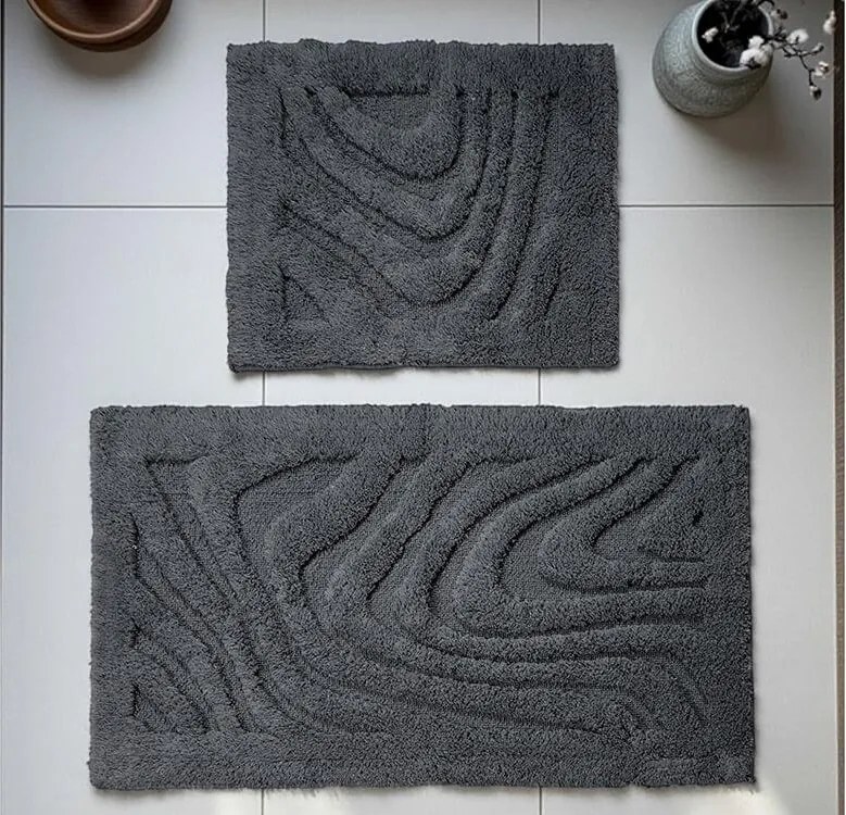 DY Kúpeľňová sada koberčekov Boston 11 - tmavosivá