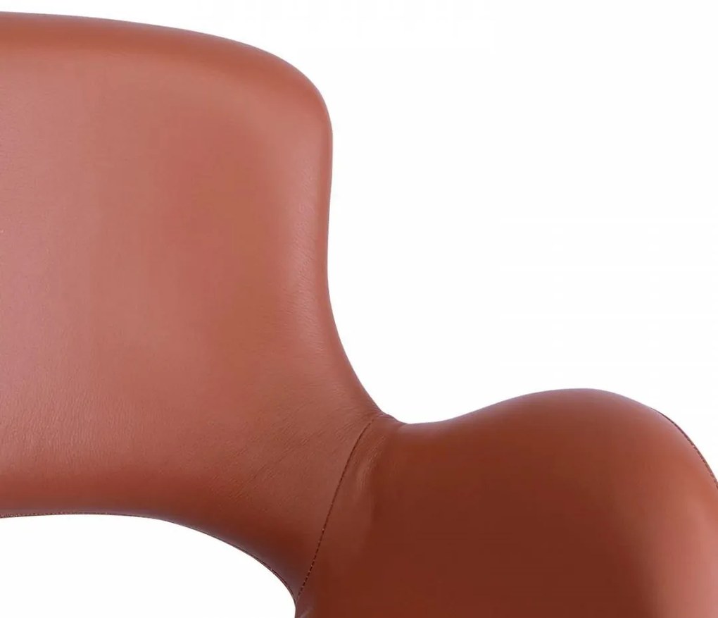MOON ČALÚNENÁ STOLIČKA cognac leather