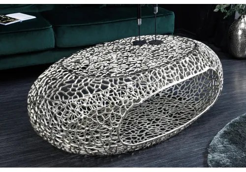Konferenčný stôl Organic 44148 120x66cm Aluminium Silver - Komfort-nábytok