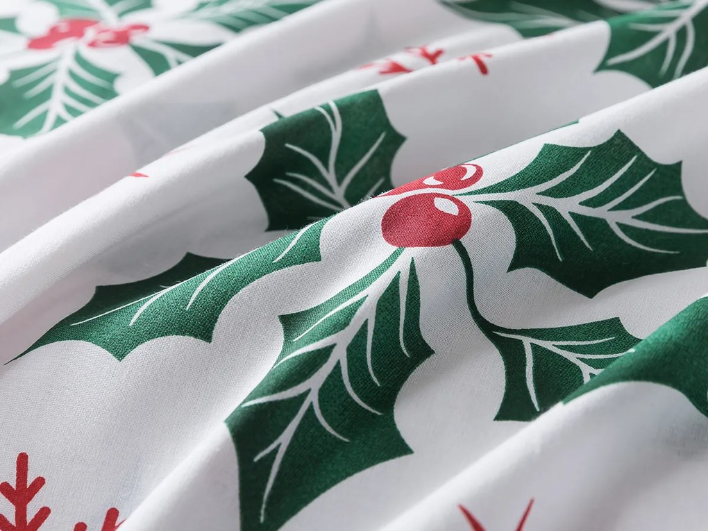 XPOSE® Bavlnené Renforcé obliečky VESELÉ VIANOCE - biele