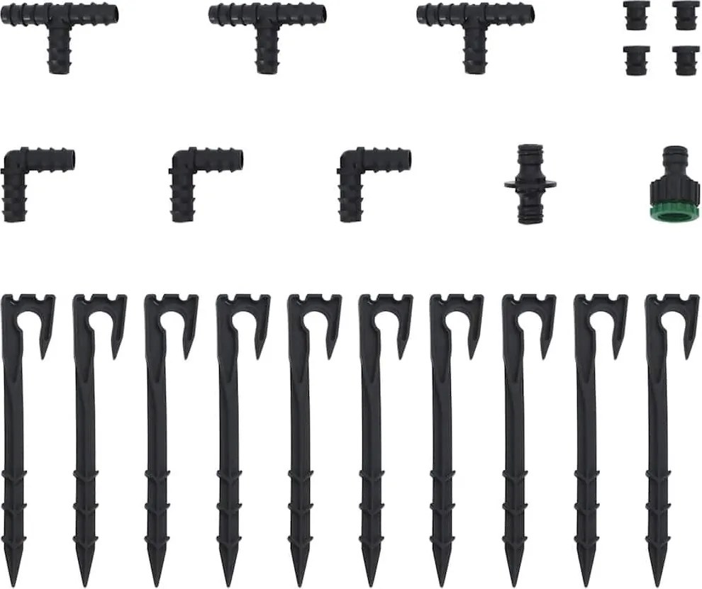 Záhradná priesaková hadica, čierna 0,6" 25 m, guma