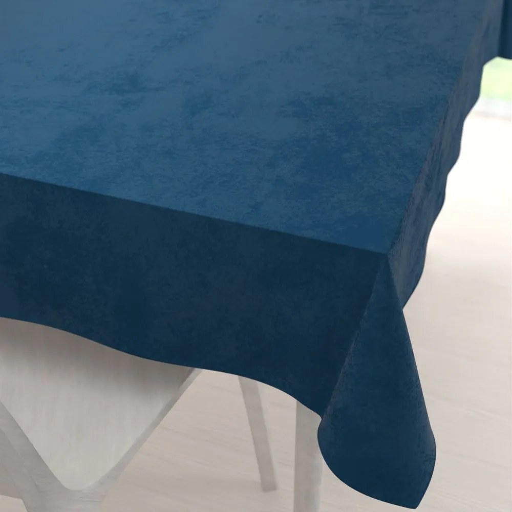 Biante Veľký zamatový obdĺžnikový obrus Velvet Premium SVP-001 Petrolejovo modrý 240x280 cm