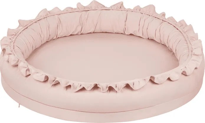 Mini hniezdo pre deti s volánom púdrovo ružová